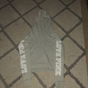grey cropped hoodie